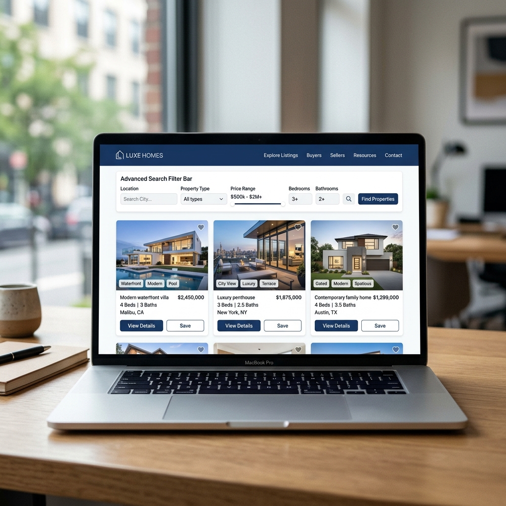 Thiết Kế Web Cho Thuê Phòng Trọ Chuyên Nghiệp, Chuẩn SEO - Giao diện Desktop thay thế (Alternative Desktop Mockup)