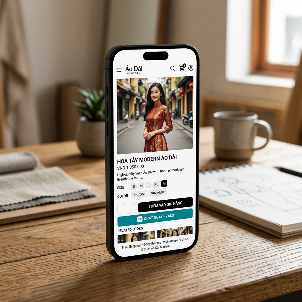 Thiết Kế Website Bán Thực Phẩm Sạch Chuẩn SEO Trọn Gói - Giao diện di động (Mobile Mockup)